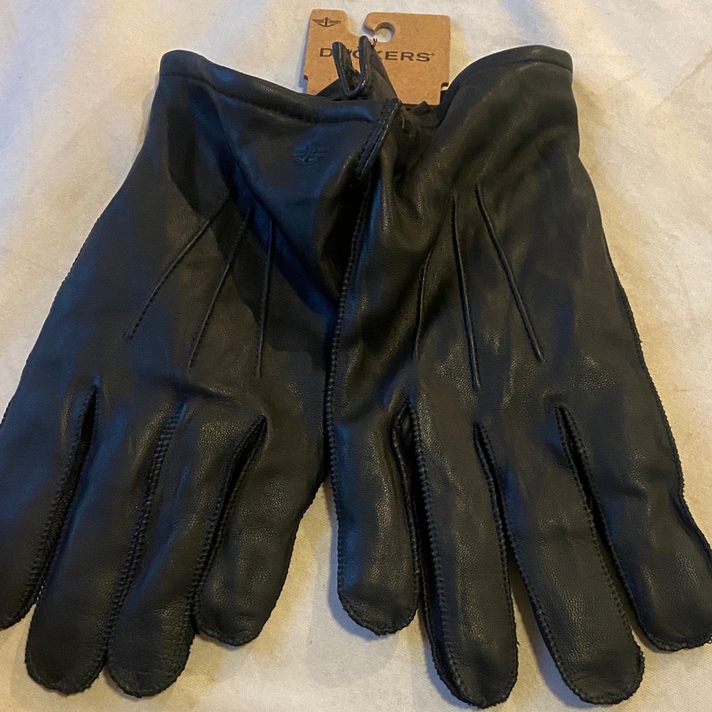 Dockers Classic Black Leather Gloves